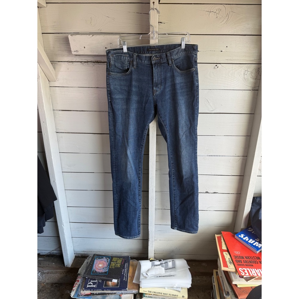 John Varvatos USA Mens Medium Wash Straight Leg Denim Jeans Blue Size 34